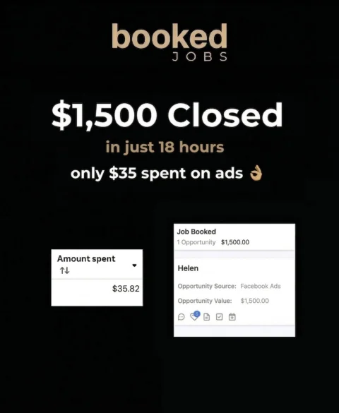Booked Jobs client sales result